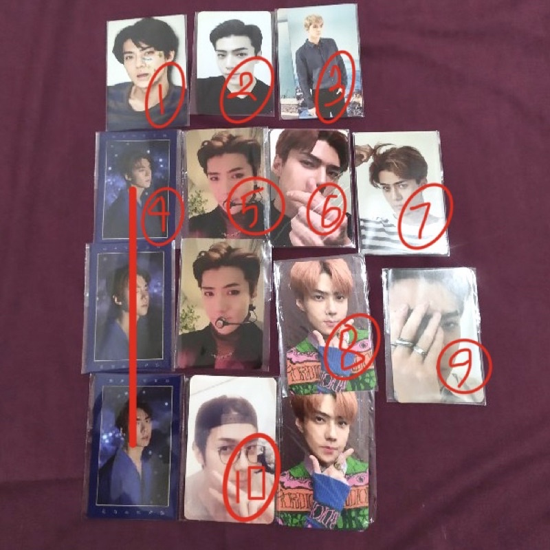 photocard pc sehun ls ver 3 exo sc 1bv tempo natrep kokobop business card golden card moderato SG16 