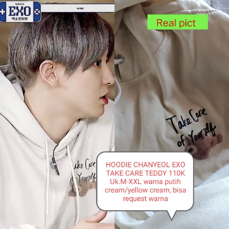 HOODIE CHANYEOL EXO TAKE CARE TEDDY