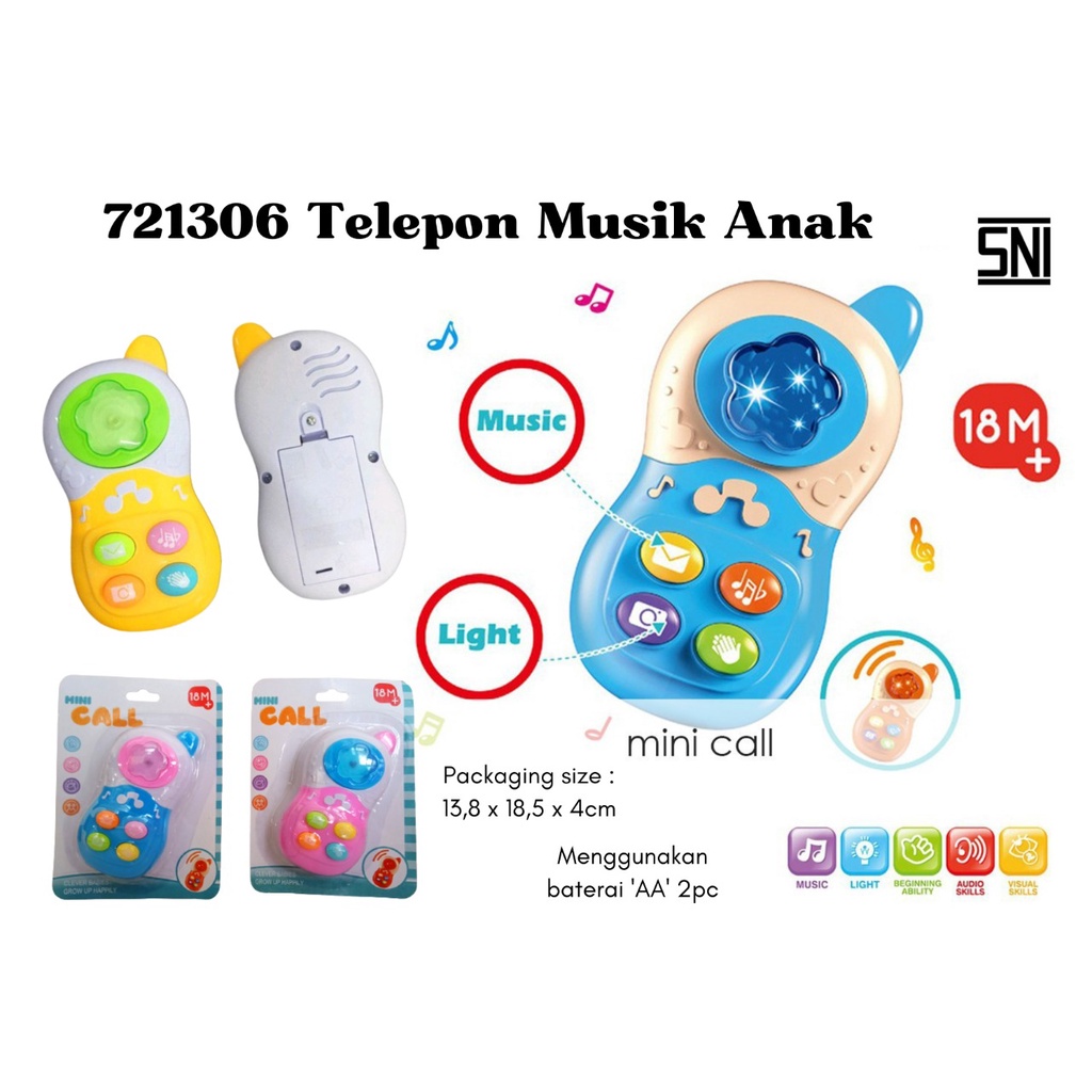 MAINAN TELEPON MUSIK ANAK 721306