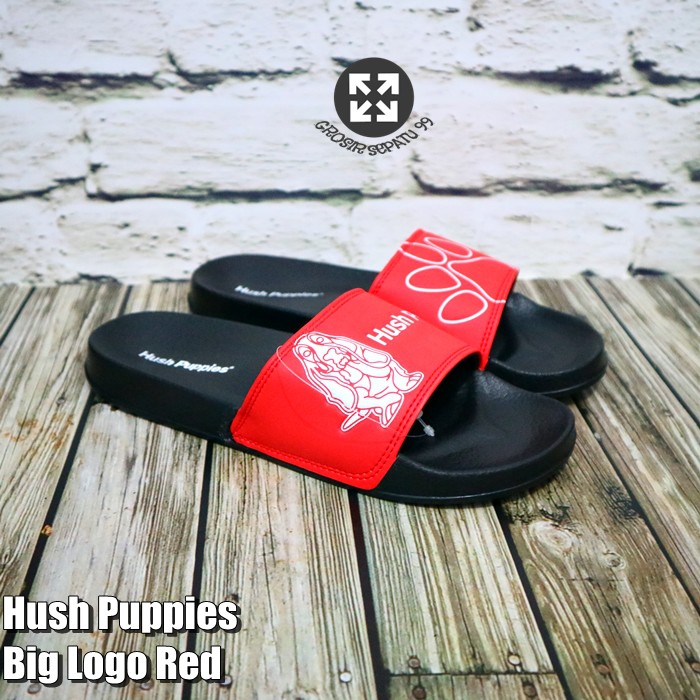 PGS Sendal Hush Puppies Slide Sport Hitam Sandal Jelly Slop Pria Wanita Import