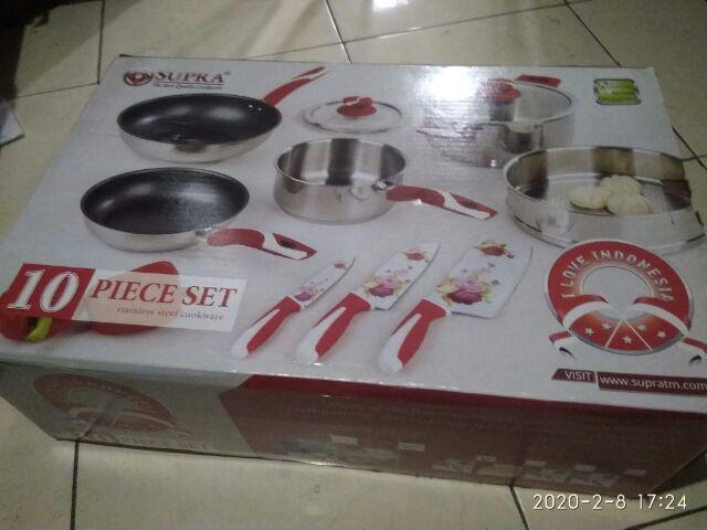 Supra Panci Set 10 Pcs Cookware Set Alat Masak 10 Pcs Impact (i Love Indonesia)