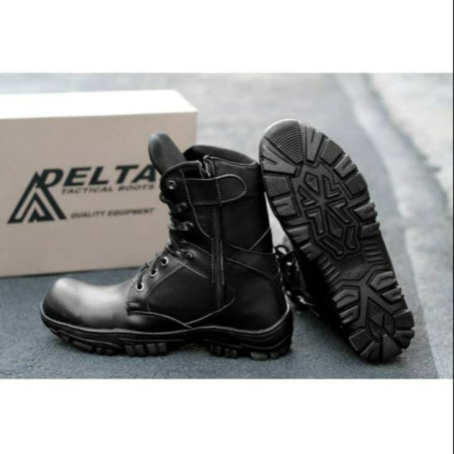 Sepatu pria boots safety delta hitam tinggi 8inci PDL PDH