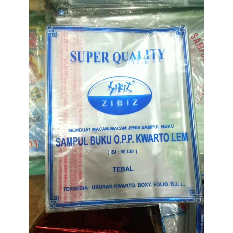 

Sampul Plastik Buku Bening Lem Quarto isi 50 lembar