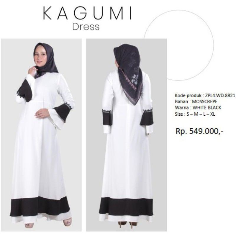 Zoya Kagumi Dress - Gamis Muslim Wanita  - gamis umroh putih