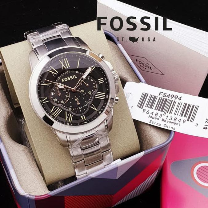 Jam Tangan Pria Merk Fossil Original Type : Fs4994 Baterai Free Box Tokobaruandry74