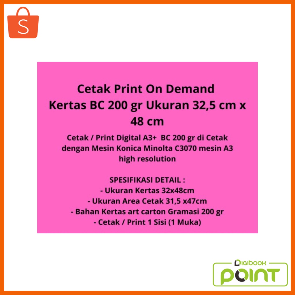 

Cetak Print On Demand Kertas BC / Manila 200 gr Ukuran 32,5 cm x 48 cm