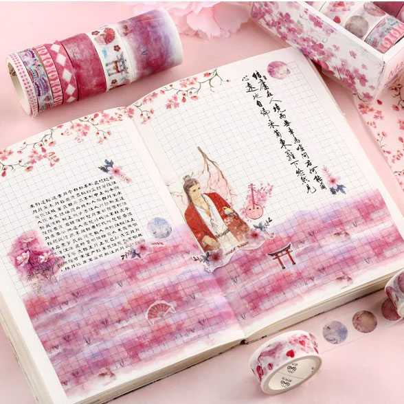 

Moonovol Lakban Stiker Hias Buku Diary Album Tape 10 Roll TH0100