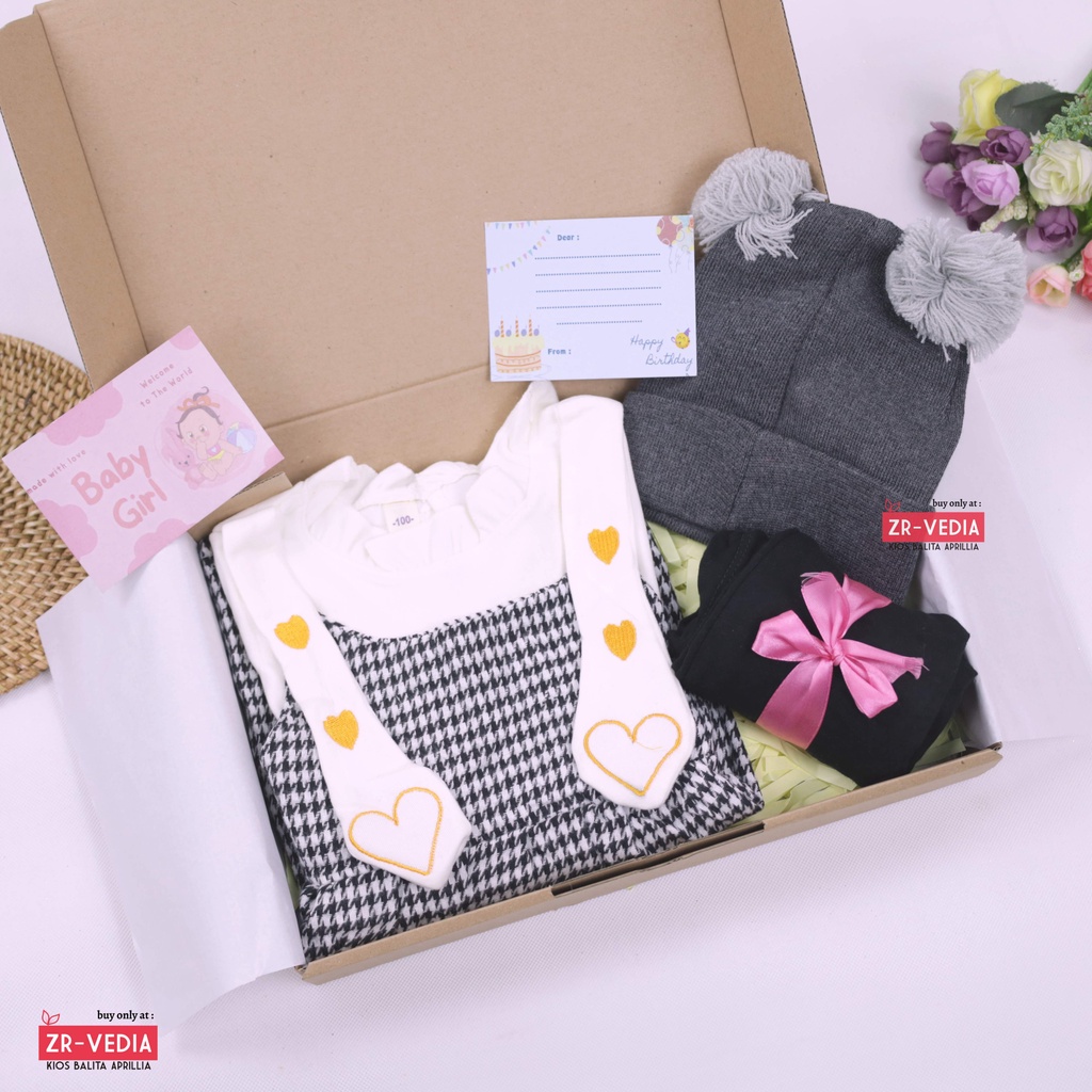 [POP] Hampers Premium uk Bayi - 2 Tahun / Kado Lahiran Ulang Tahun Hadiah Bayi Perempuan Bulan New Born Gift Dress ZR Vedia