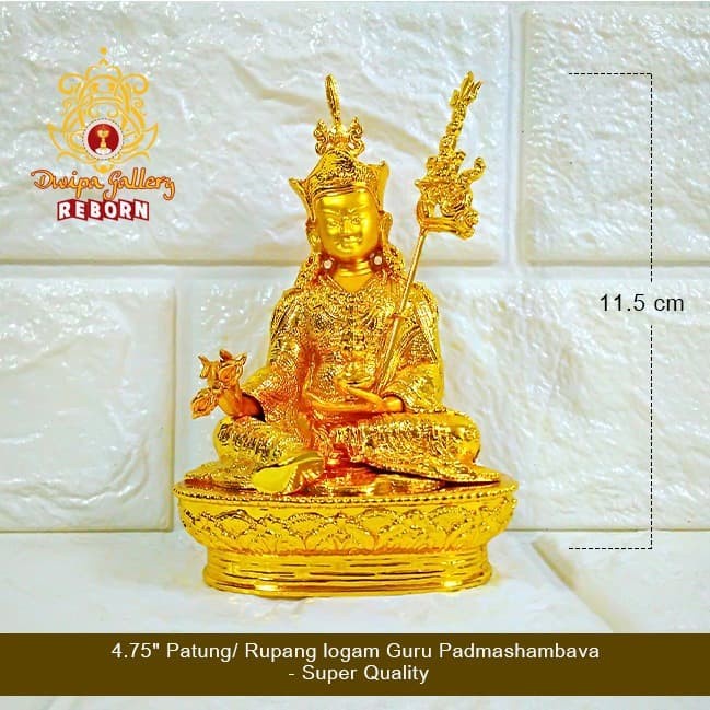 4.75&quot; Patung/ Rupang logam Guru Padmashambava - Super Quality