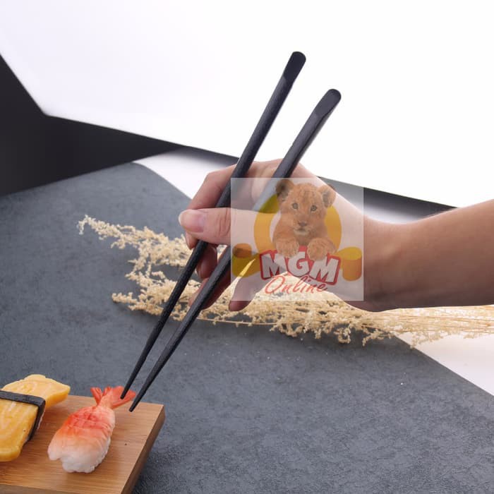 Sumpit Jepang PREMIUM hitam 22CM / Japanese Chopstick PREMIUM 1 pasang