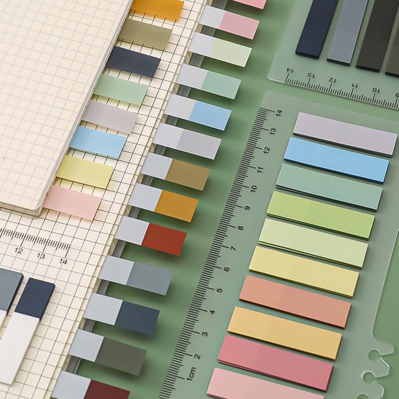 

READY!! - 200 Sheets Sticky Notes - Translucent Index Sticker - Annotating Pastel, Earth, Dot Murah Lucu