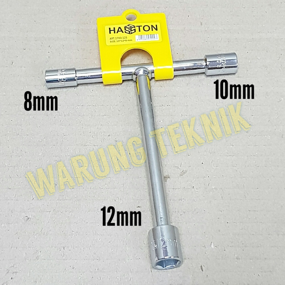 JASON HASSTON KUNCI SOCK T -KUNCI SOK T - 3 WAY T SOCKET WRENCH 8X10X12 MM