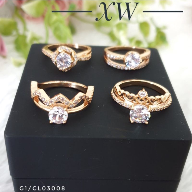 Cincin xuping  Fashion Zircon warna Gold CL03008