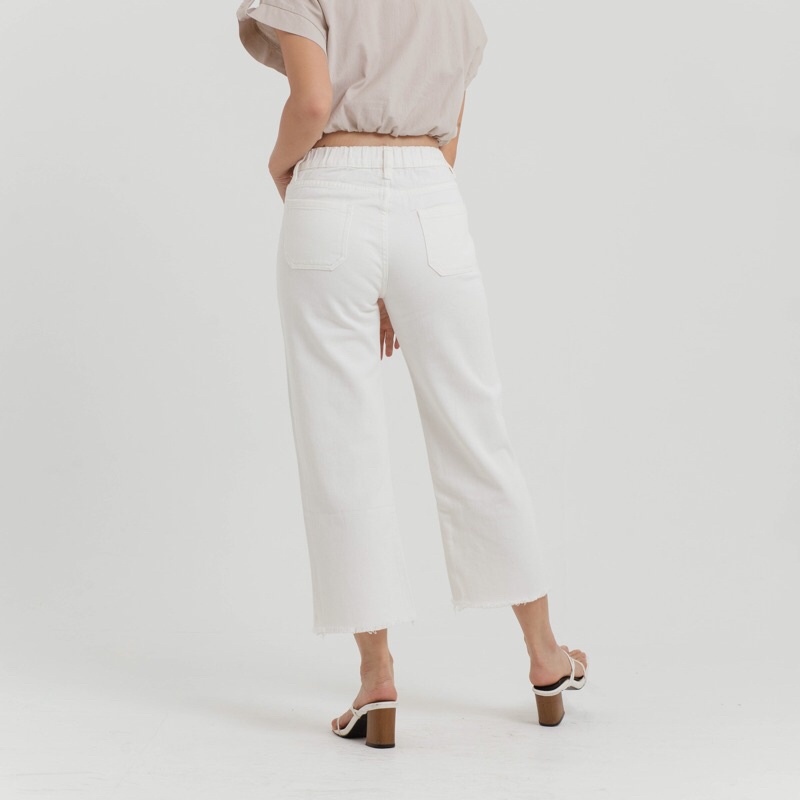 VIERLIN - Jeans 265 PUTIH - CELANA KULOT JEANS