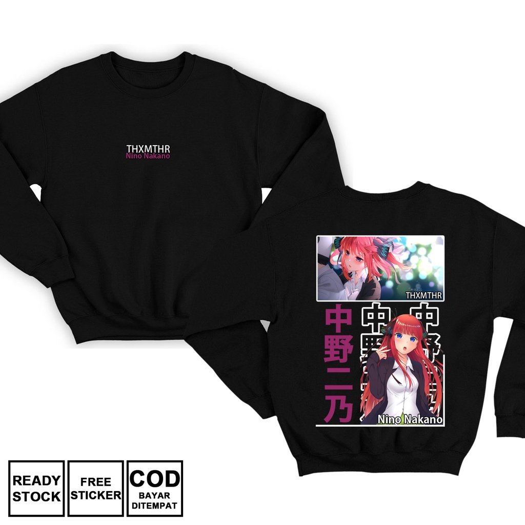 SWEATER INO NAKANO 5TOUBUN NO HANAYOME WAIFU ANIME MANGA WIBU OTAKU MIKU NAKANO YOTSUBA THE BRIDE FU