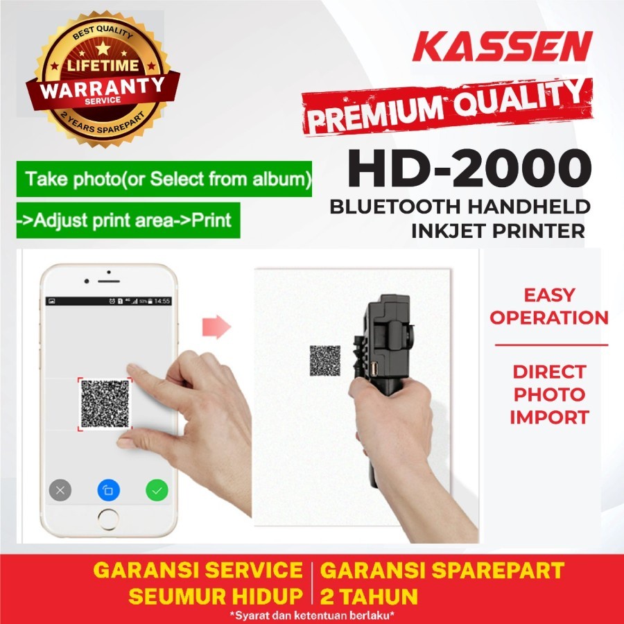 INKJET PRINTER HANDHELD KASSEN HD-2000 - HD2000 - FOR EXPIRED DATE