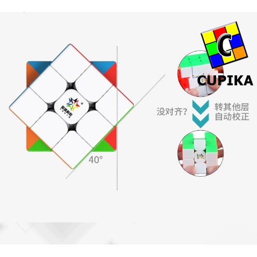 Rubik 3x3 Yuxin Little Magic Magnet Magnetic YLM Original Stickerless