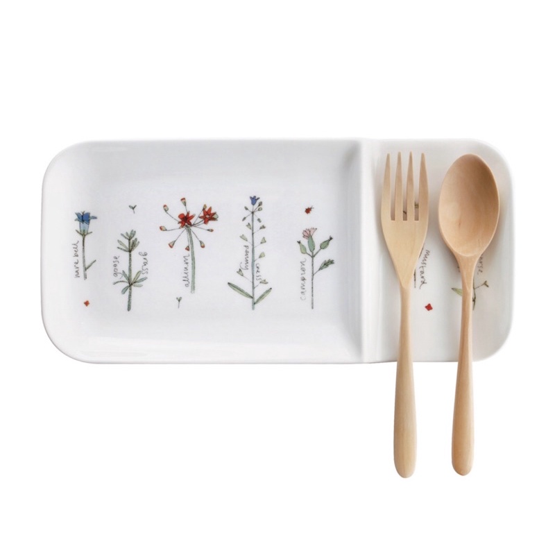 Saint James Rachel Barker Meadow Flowers Rectangular Divided Plate