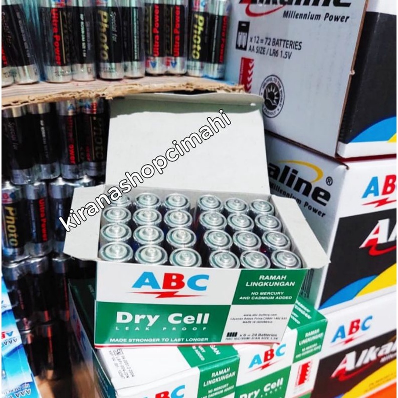 Batre ABC hijau AA isi 24 pcs / baterai / battery / batu / abc a2