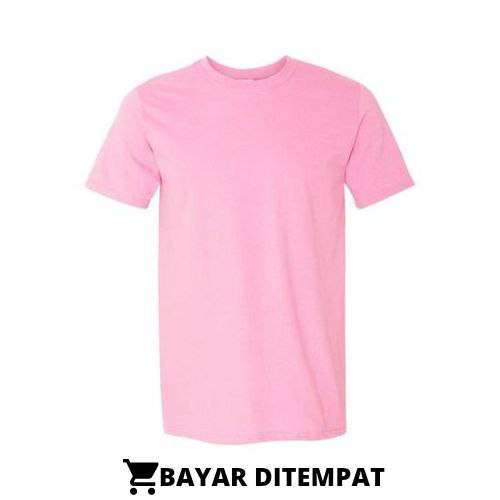 kaos polos pria warna pink