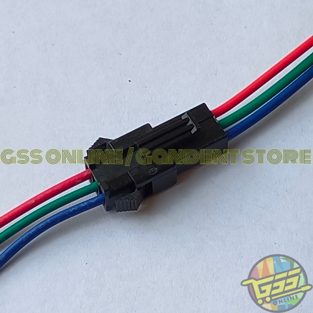 Kabel soket konektor socket male female LED strip DC JST SM 2 3 4 pin