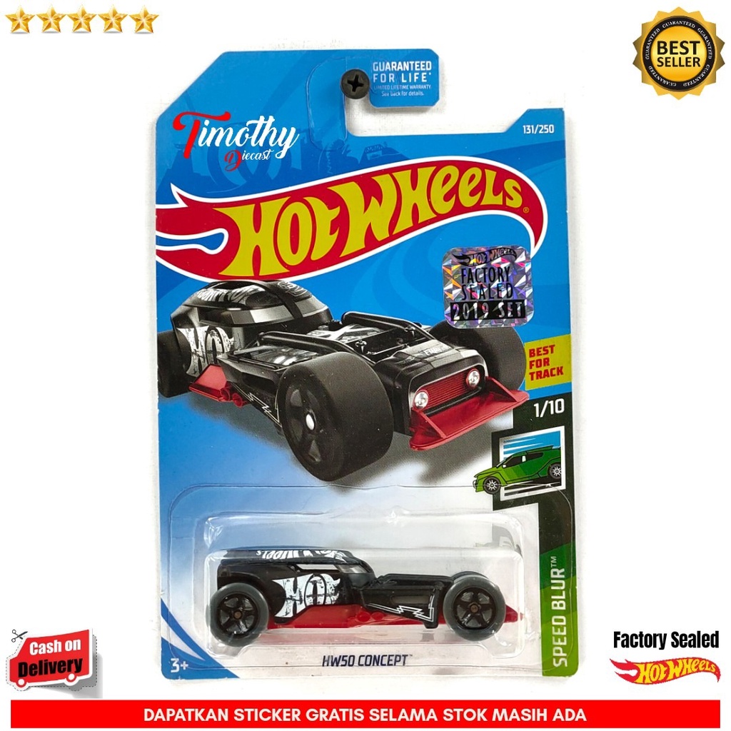 Hot Wheels HW50 Concept Hitam Factory Sealed 2019 Timothy Diecast
