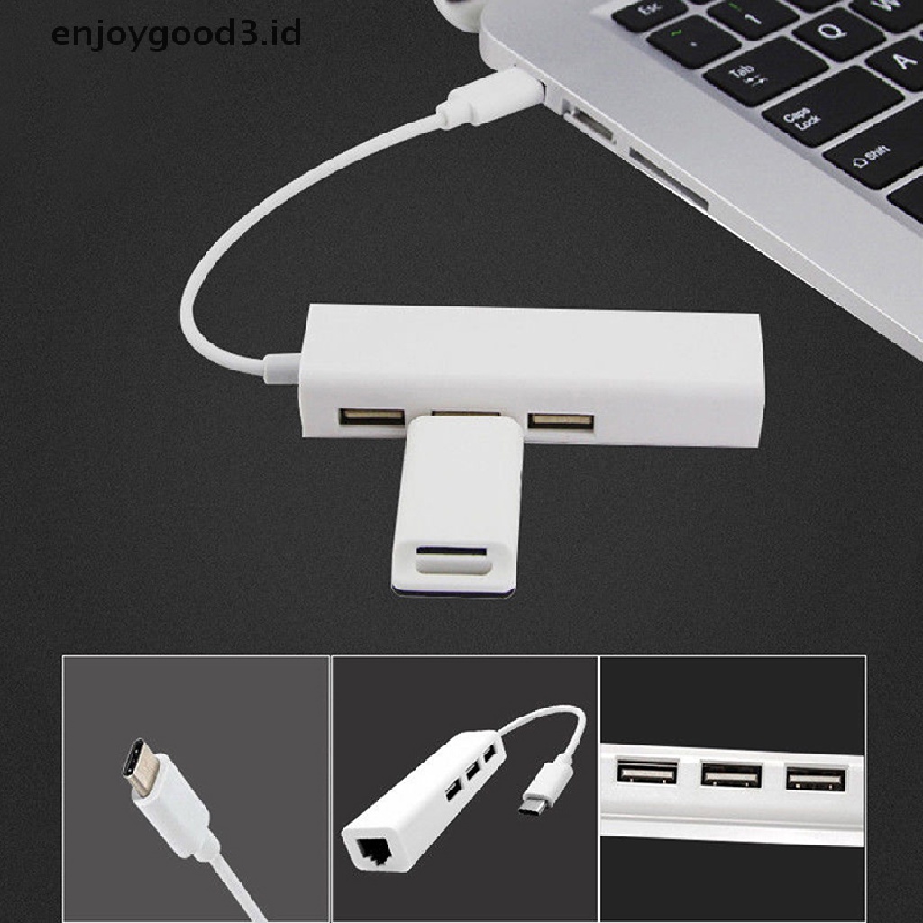 Adaptor Jaringan Lan Ethernet Rj45 Tipe C 3.1 Ke Usb 3.0 Untuk Macbook Us