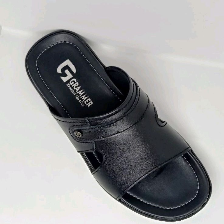 Sandal Slide Pria Kulit Asli Sandal Grammer