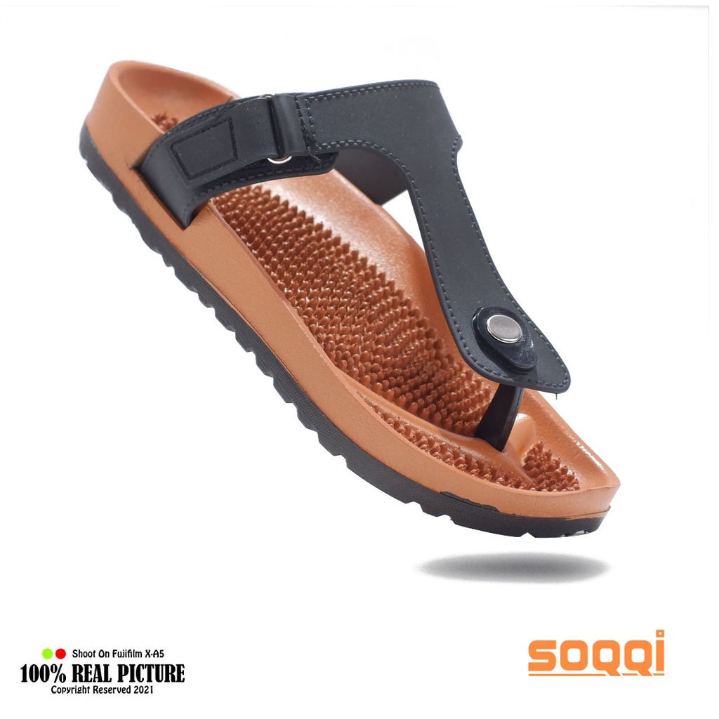 Sandal japit casual wanita dewasa import ori sendal jepit cewek perempuan branded Soqqi-Blnce 1305 1B duri kekinian promo keren cod murah 37-40