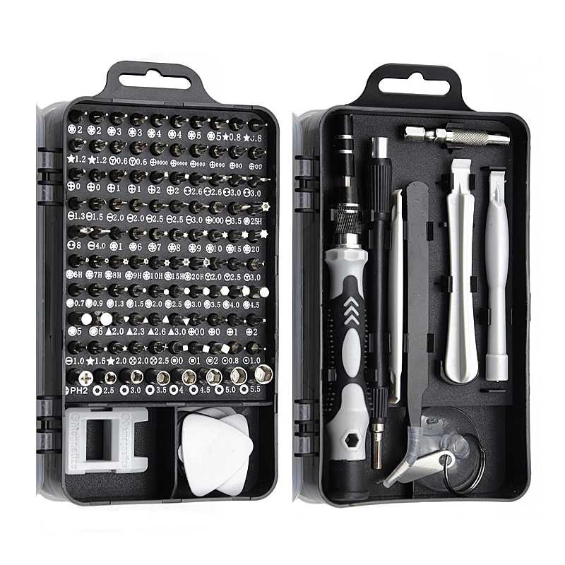 115 in 1 Screwdriver Set Reparasi Smartphone Insulated / Alat Reparasi Perbaiki Jam Tangan Hp Laptop Komplit Lengkap Set Original / Screwdriver Set Terkiro Laptop / Obeng Hp Iphone Oppo Xiomi Android Asus Samsung Elektrik Plus Full Set Magnet Magnetic