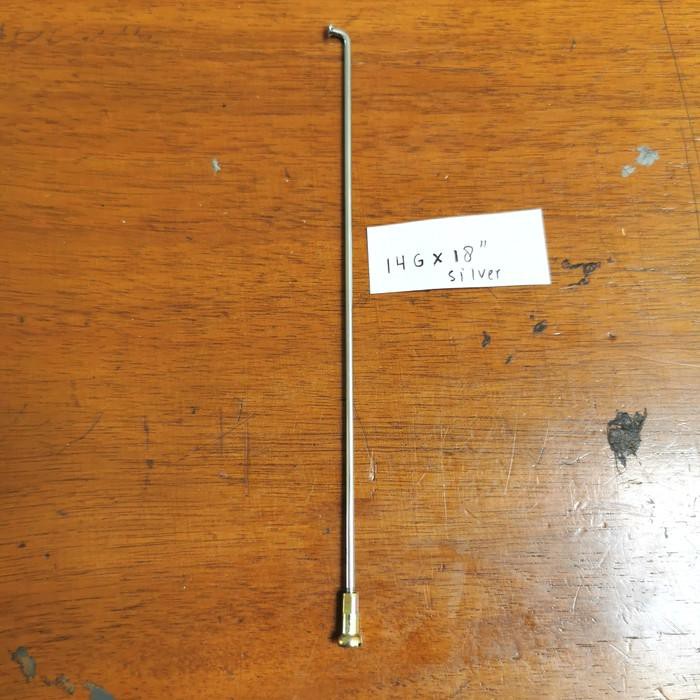 Spoke /Jeruji / Jari Jari Sepeda 14G x 18 Silver Satuan