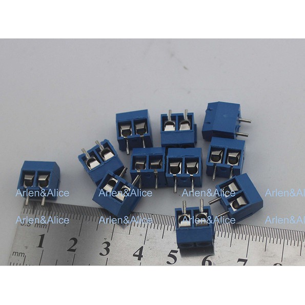 HQ 2 Pin Screw blue PCB Terminal Block Connector 5mm