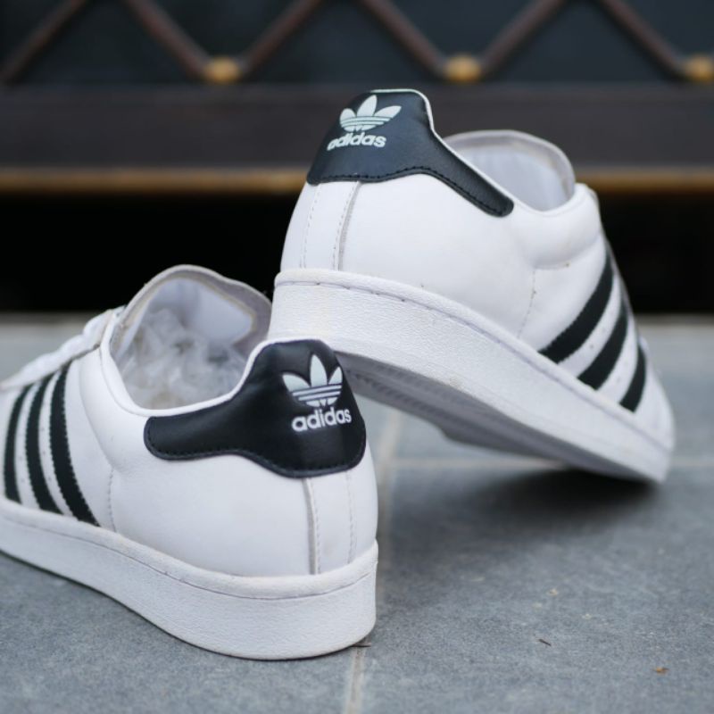 sepatu Adidas Superstar 80S Black White