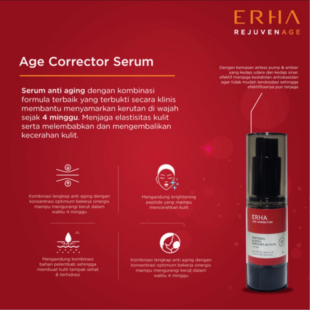 ERHA Age Corrector Series | Night Cream | Serum | Day Cream | Essence | Facial Wash