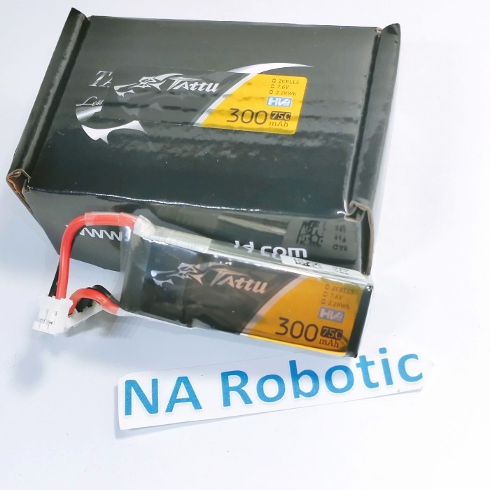 Baterai Lipo Tattu 300mAh 2S 75C 7.6V HV