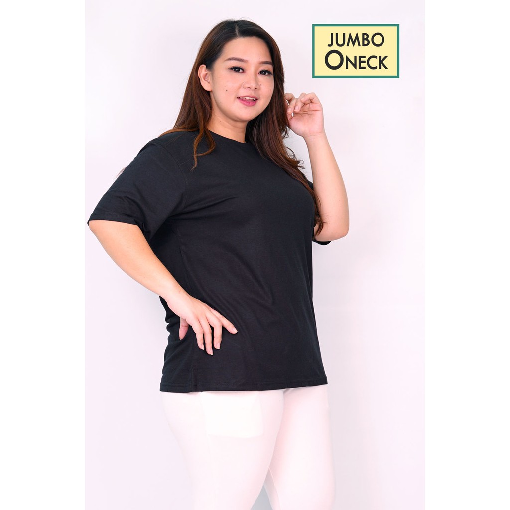 BIGCLO - (COD) Kaos O-Neck Wanita Jumbo Basic Polos Baju Atasan Oneck Cewek Big Size