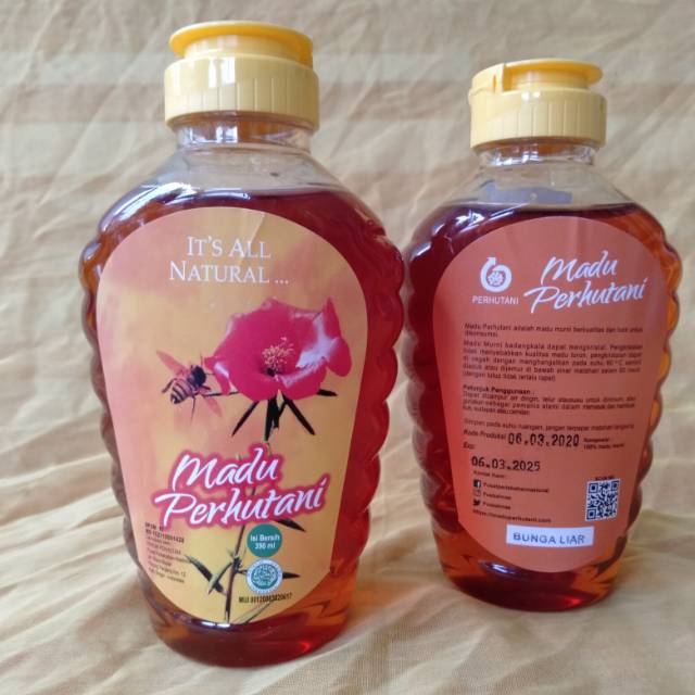 

madu Perhutani (Bunga liar) 390 ML SNI,Halal & teruji BPOM