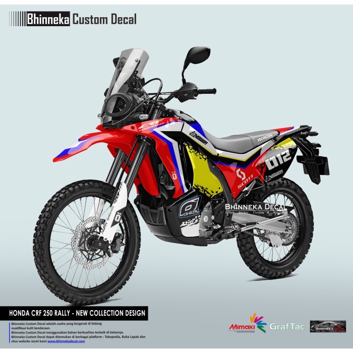 DECAL STICKER CRF 250 RALLY ABSURD