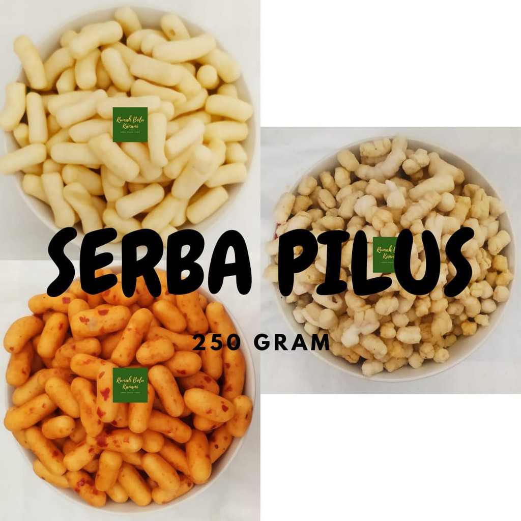 

TERLARIS MAKANAN RINGAN KILOAN SERBA PILUS 250gr