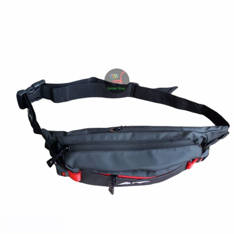 Tas Selempang Pinggang Pria AREI Xtrail Waterproof WaistBag Pria Anti Air Anti Sobek Premium Webing Bordir Murah