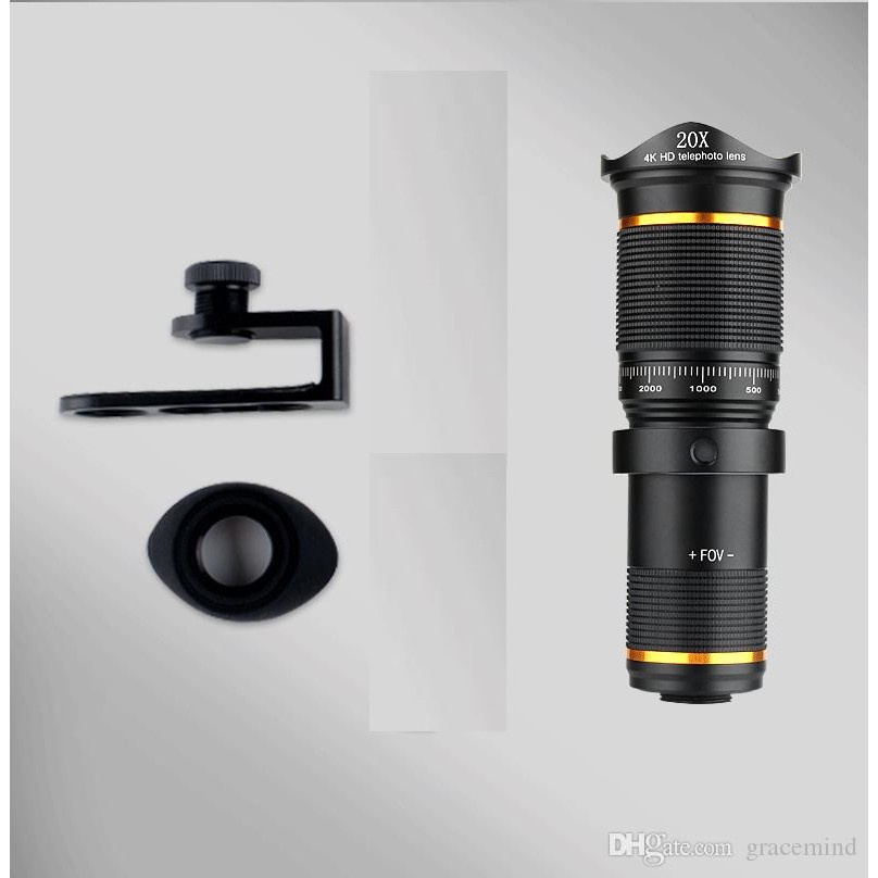 Telescopic 4K HD Telephoto Lens 20x for Mobile Phone - Lensa Kamera Zoom untuk Smartphone