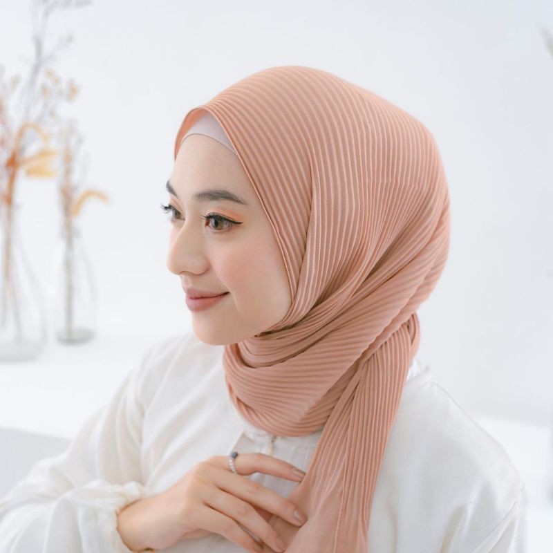 Pashmina Plisket Ceruty BabyDoll Terbaru Kerudung Pashmina Plisket Termurah Safa Hijab