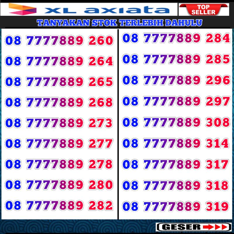 Nomor Cantik XL axiata ~ No Cantik XL ~ Kartu Perdana XL