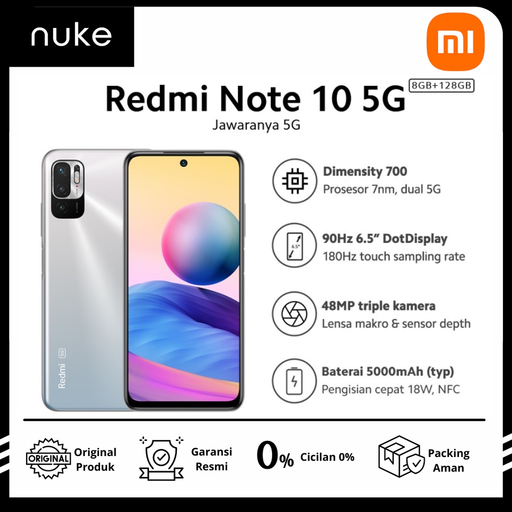 XIAOMI Redmi Note 10 5G 8+128GB NFC Smartphone HP