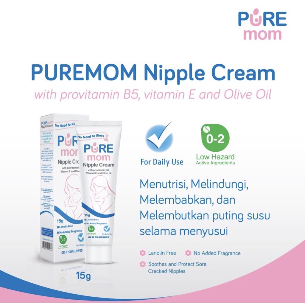 Pure baby pure mom nipple cream