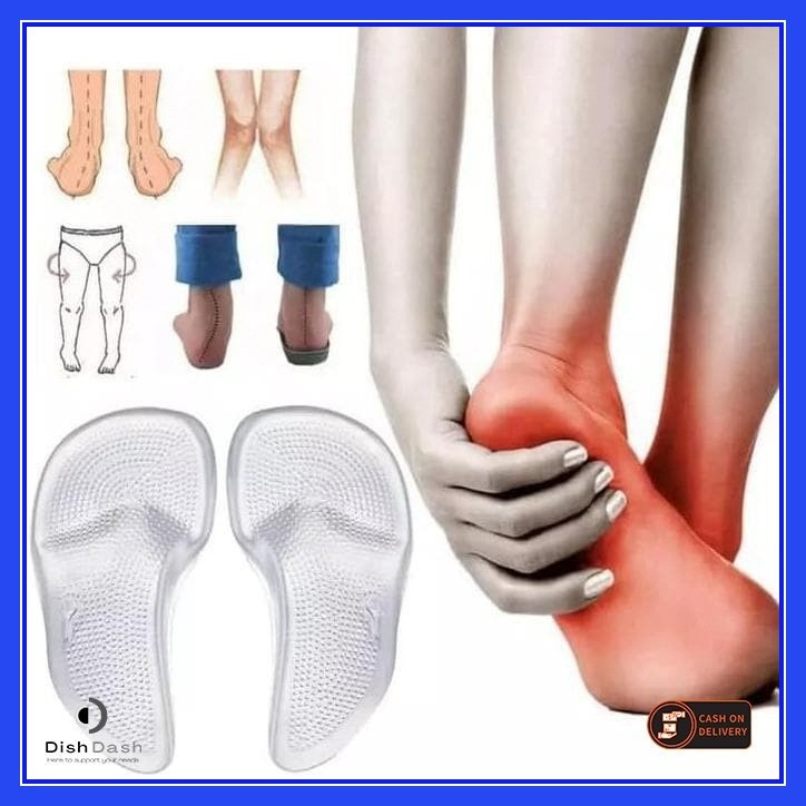 [BAYAR DI TEMPAT] 1 Pasang Insole Silicone Gel Untuk Kaki Flat Foot Corrector Support Silicone Gel / Insole Orthotic Flat Foot