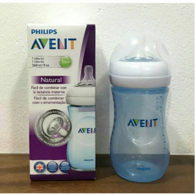 Botol Susu Philips Avent Natural 260ml Single Botol Susu Bayi usia 1m+