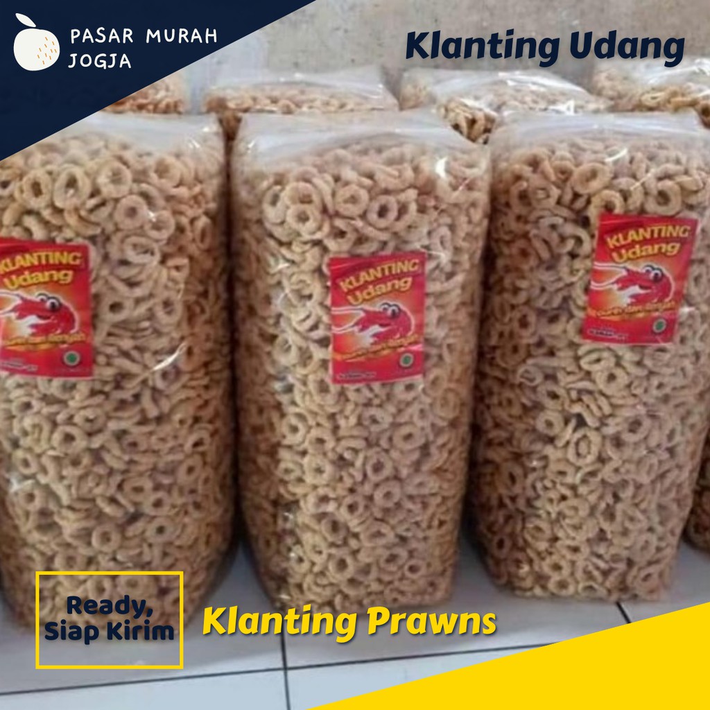 Slondok 500gram Klanting Lanting Udang Asli Camilan Halal Sudah Izin BPOM Snack Pasar Murah Jogja