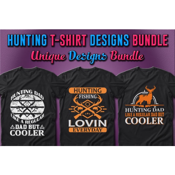 100 Hunting T-Shirt Designs Bundle - Vector Designs