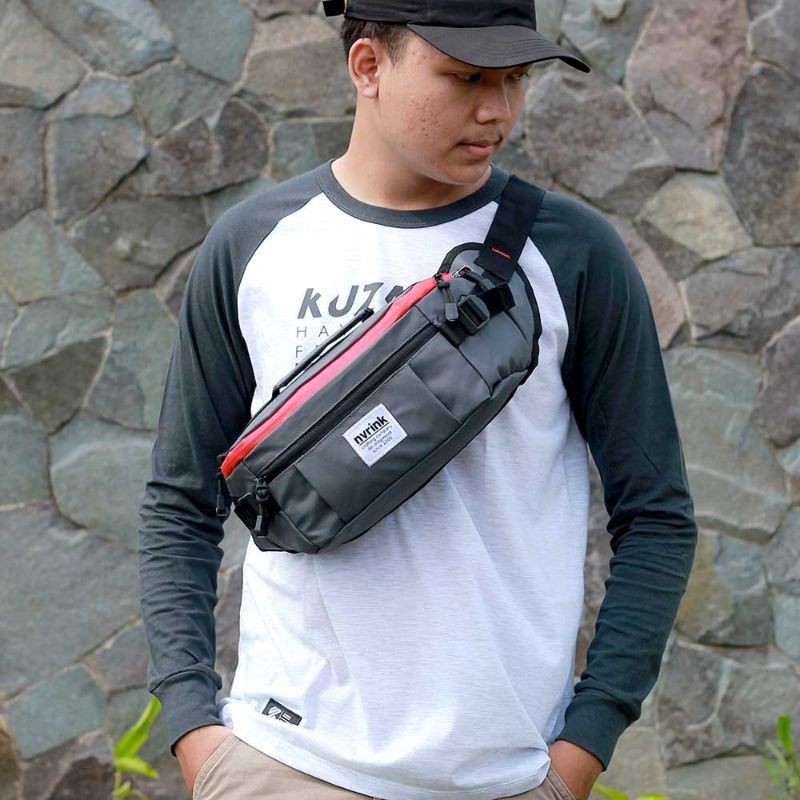 New Arrival - Tas salempang pria Selempang pinggang murah bahan premium waterproof anti air original